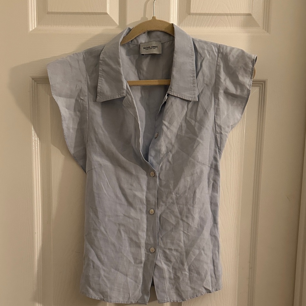 Rachel Comey Light Blue Button-Up Blouse